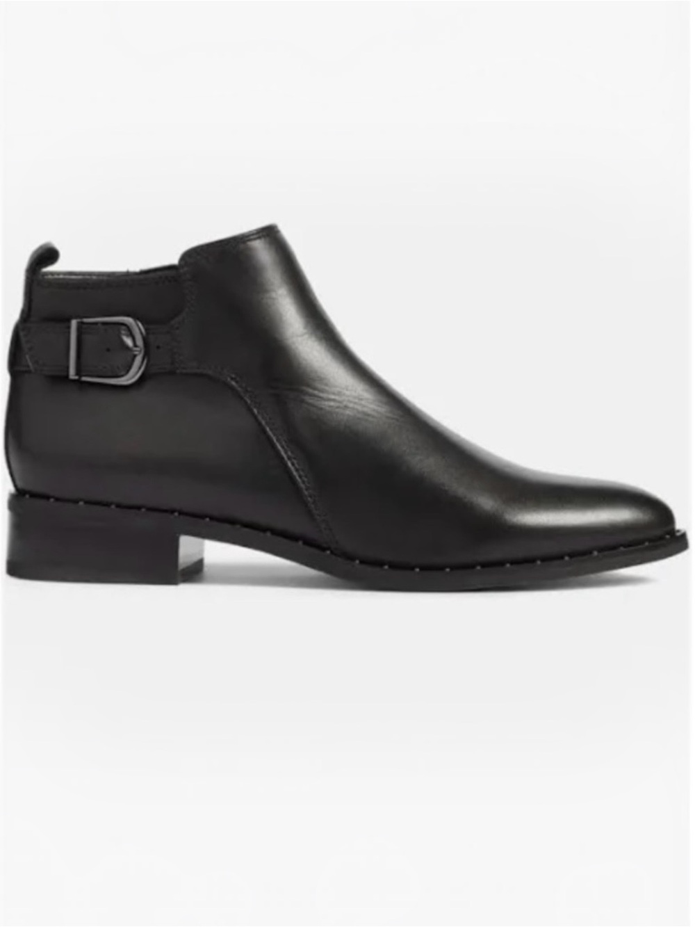 BLONDO BLACK LEATHER WATERPROOF MOTO ANKLE BOOTS SIZE 8.5 Medium